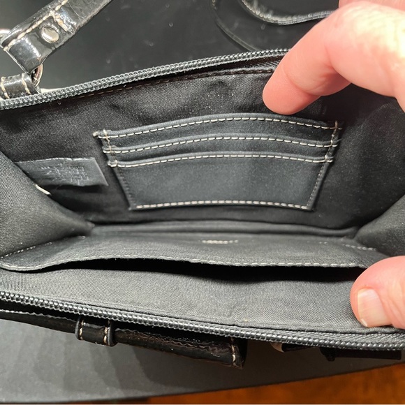 Nine & Co. 8’ Purse Wallet Black/white Faux Zebra Print Shoulder Strap Y2K - Picture 4 of 10